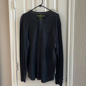 American Eagle Long Sleeve Henley Shirt